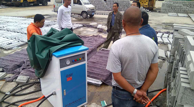 使用蒸汽发生器固化混凝土时间短，见效快