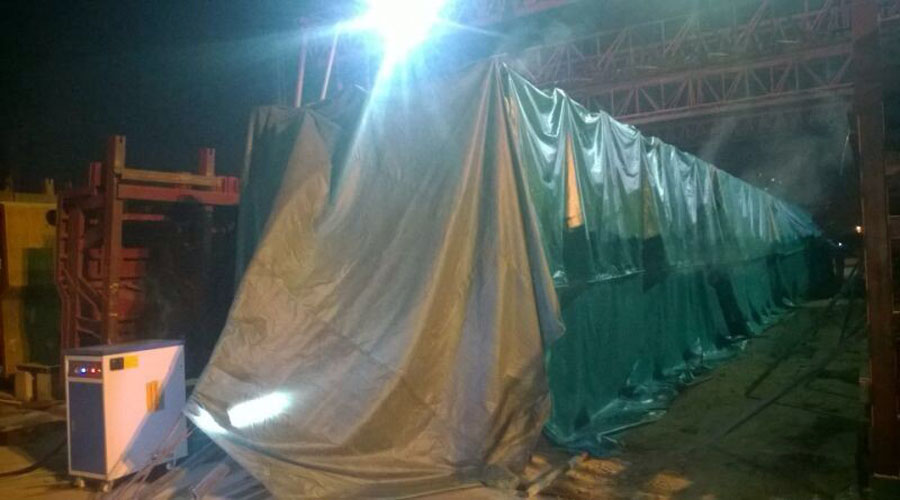 中建八局购混凝土养护蒸汽发生器，济南轻轨冬天施工效率翻番！